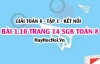 Bài 1.10 SGK Toán 8 tập 1 Kết nối tri thức
